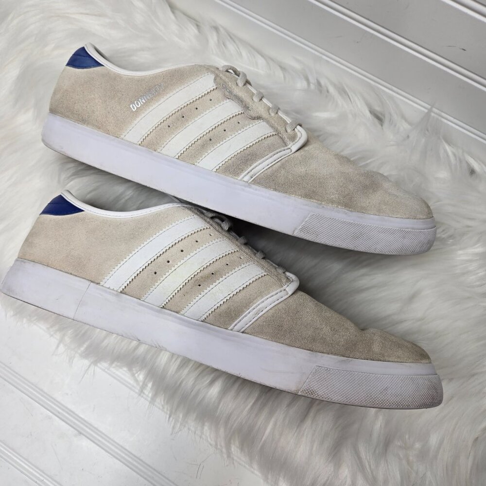 Adidas SEELEY White Cream Royal Skateboarding Men's Shoes Size 12 C76062 - Picture 3 of 9